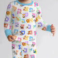 Alef Bet Kids Bamboo Two Piece Long Sleeve Pajama Set