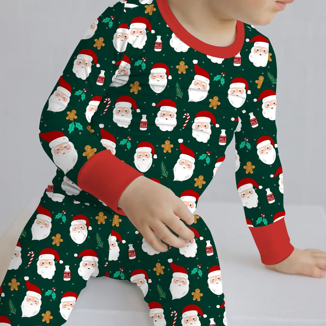 Christmas Sweet Santa Bamboo Two Piece Long Sleeve Pajama Set
