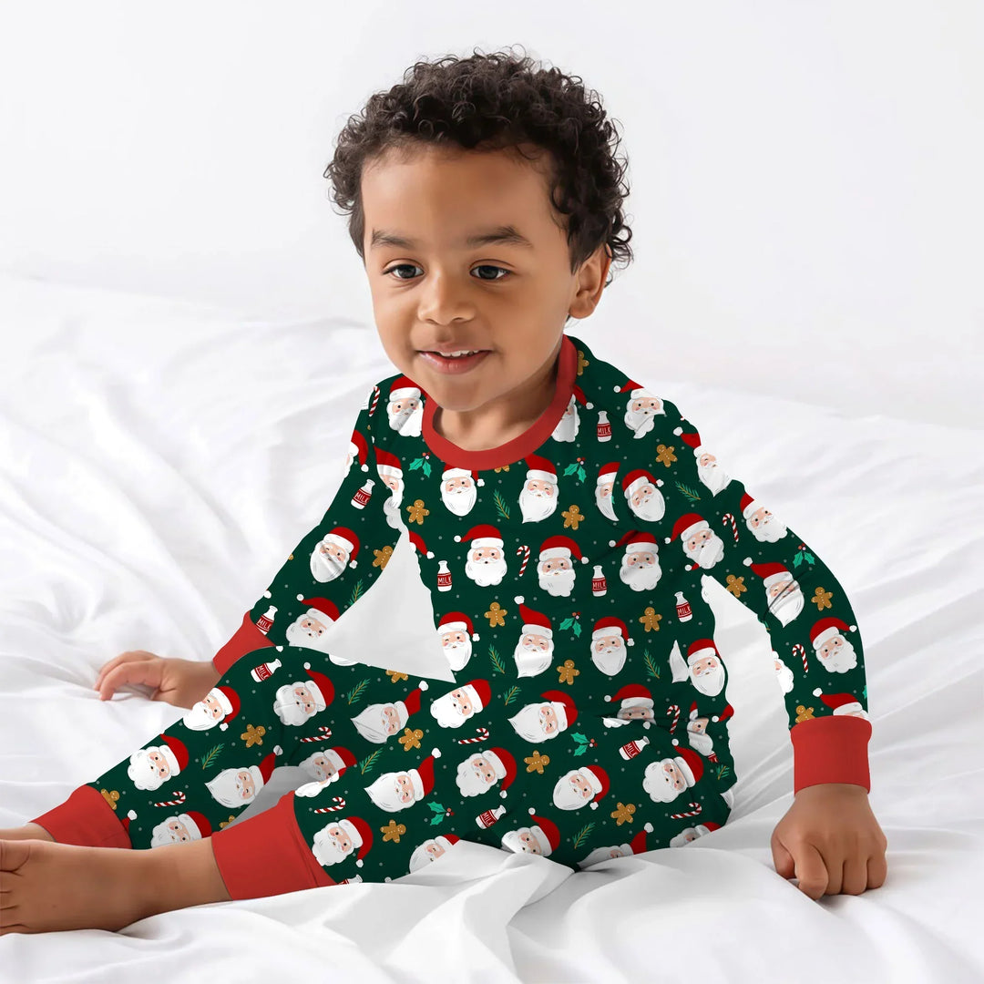 Christmas Sweet Santa Bamboo Two Piece Long Sleeve Pajama Set