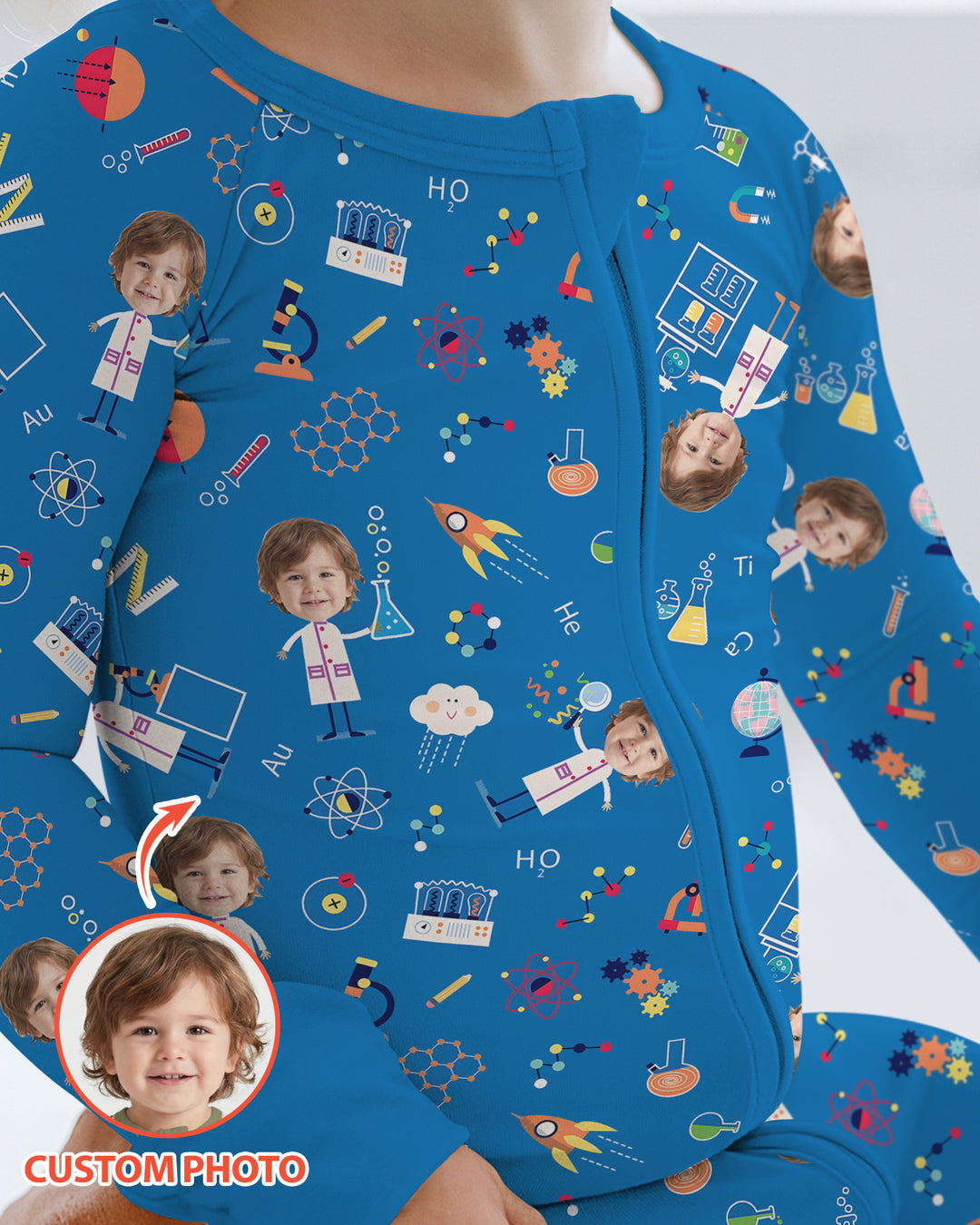 Custom Image Chemical Laboratory Bamboo Convertible Zippy