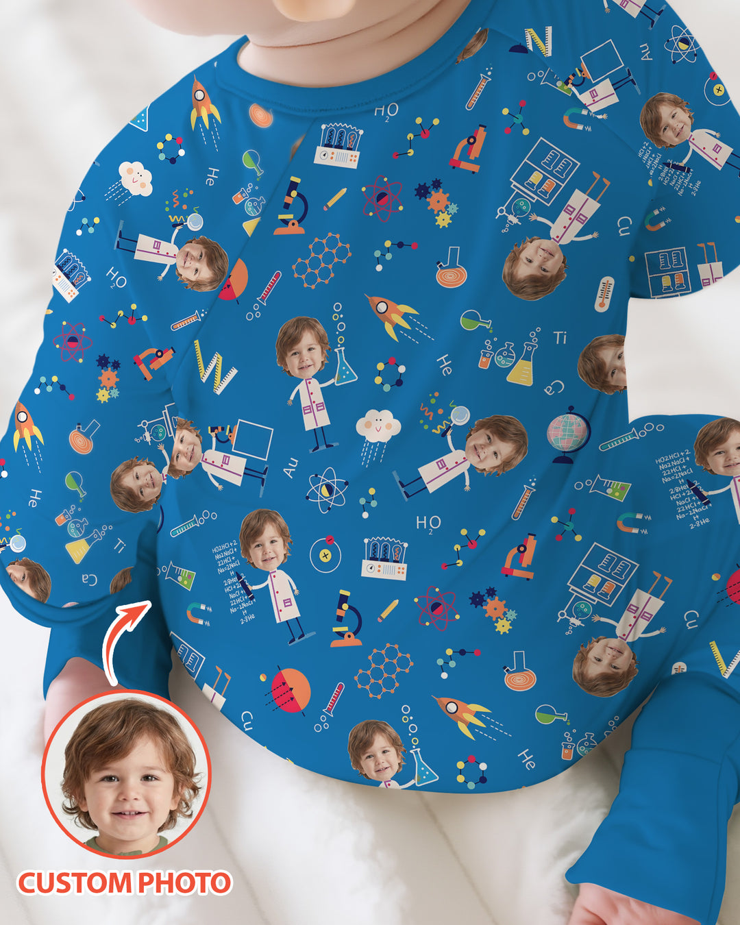 Custom Image Chemical Laboratory Bamboo Convertible Zippy