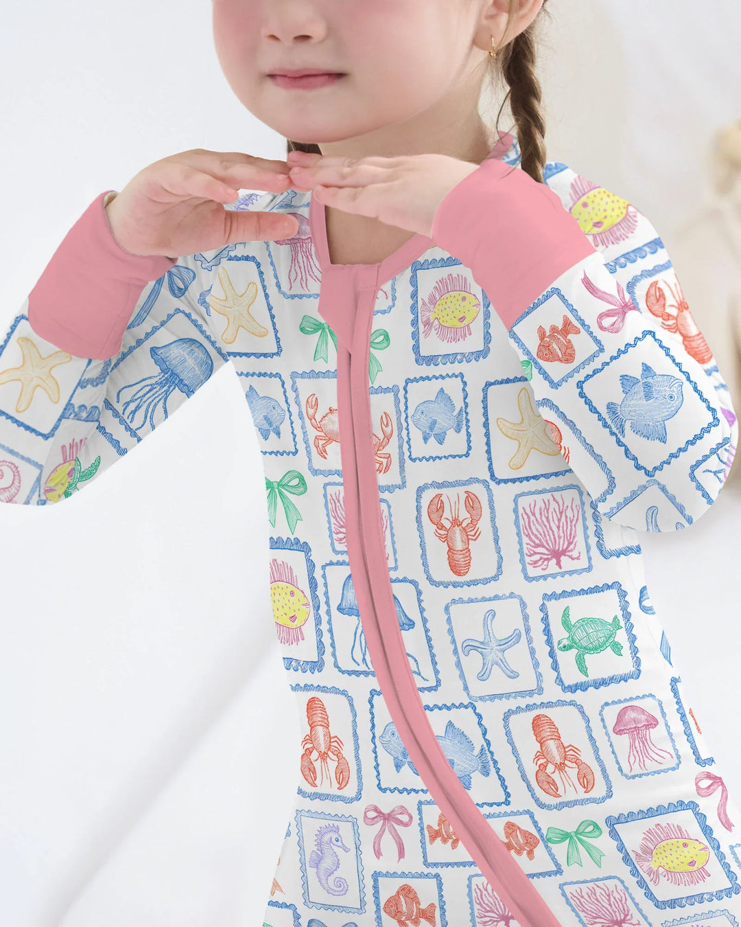 Coastal Treasures Family Matching Bamboo Convertible Zippy