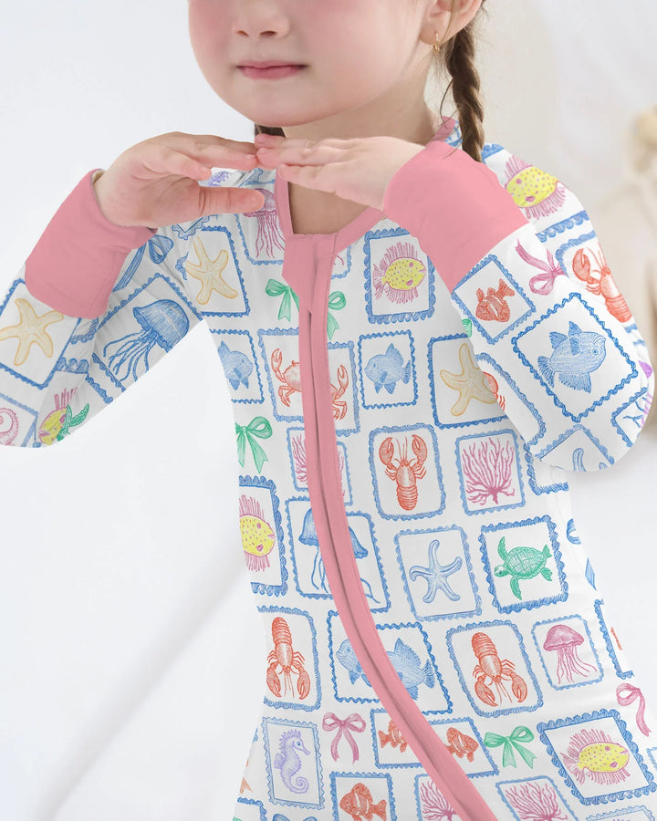 Coastal Treasures Family Matching Bamboo Convertible Zippy