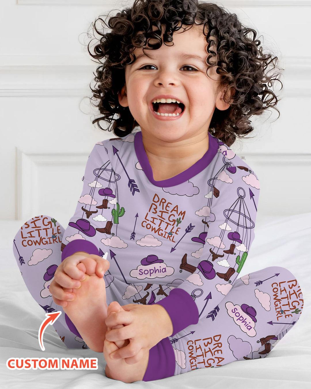Litlle Cowboy Sis Bro Matching  Bamboo Two Piece Long Sleeve Pajama Set