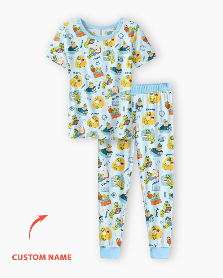 CUSTOM Template Bamboo Two Piece Short Sleeve Pyjamas Set