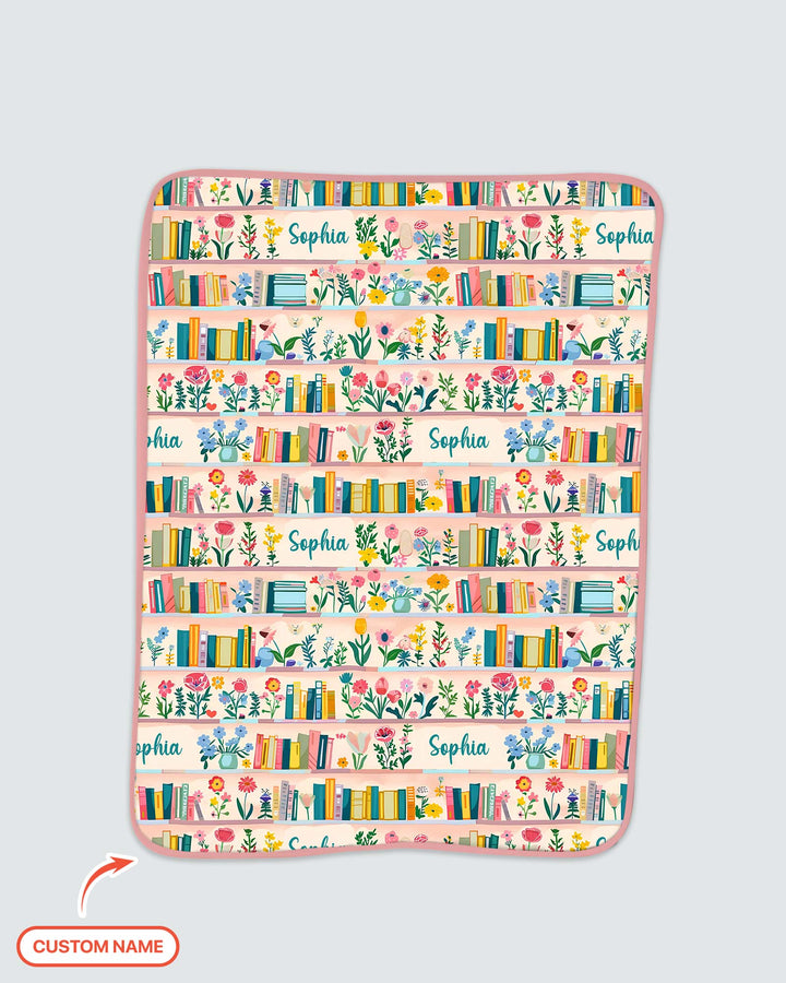 Personalized Book Lover Bamboo Blanket