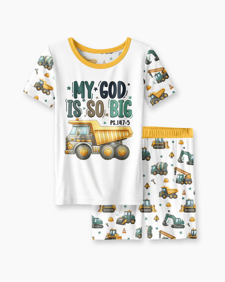 Template Bamboo Two Piece Short Sleeve Shorts Pyjamas Set
