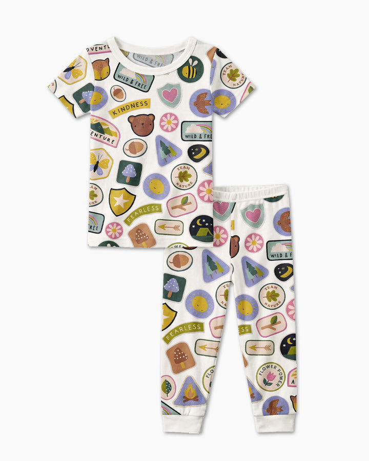 Little Explorer Bamboo Two Piece Short Sleeve Pajama Set