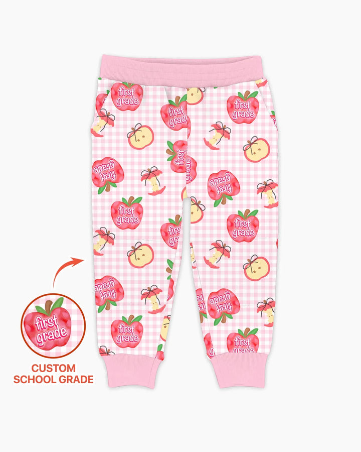Custom School Grade Apple Days Bamboo Jogger