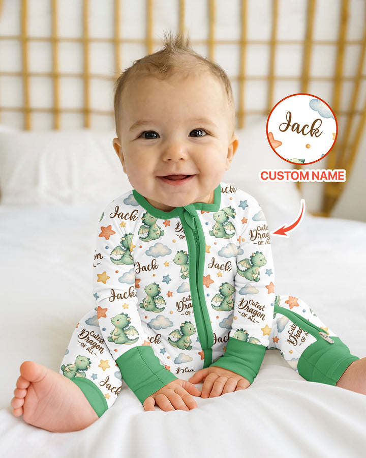 Custom Name Cutest Dragon Of All Bamboo Convertible Zippy