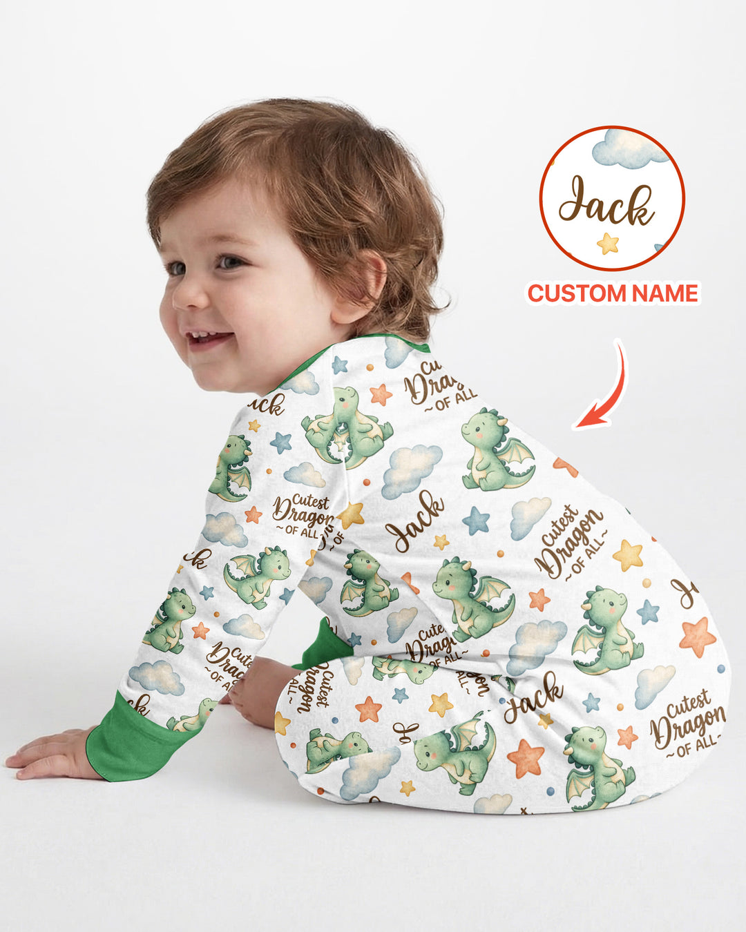 Custom Name Cutest Dragon Of All Bamboo Convertible Zippy