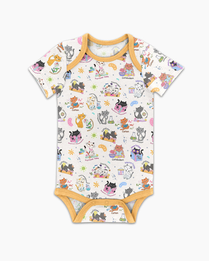 Funny Cat Love Scientist Bamboo Bodysuit