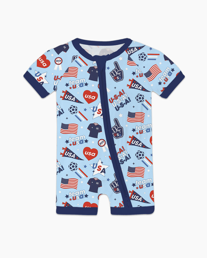 Soccer Party Team USA Bamboo Shorty Zippy
