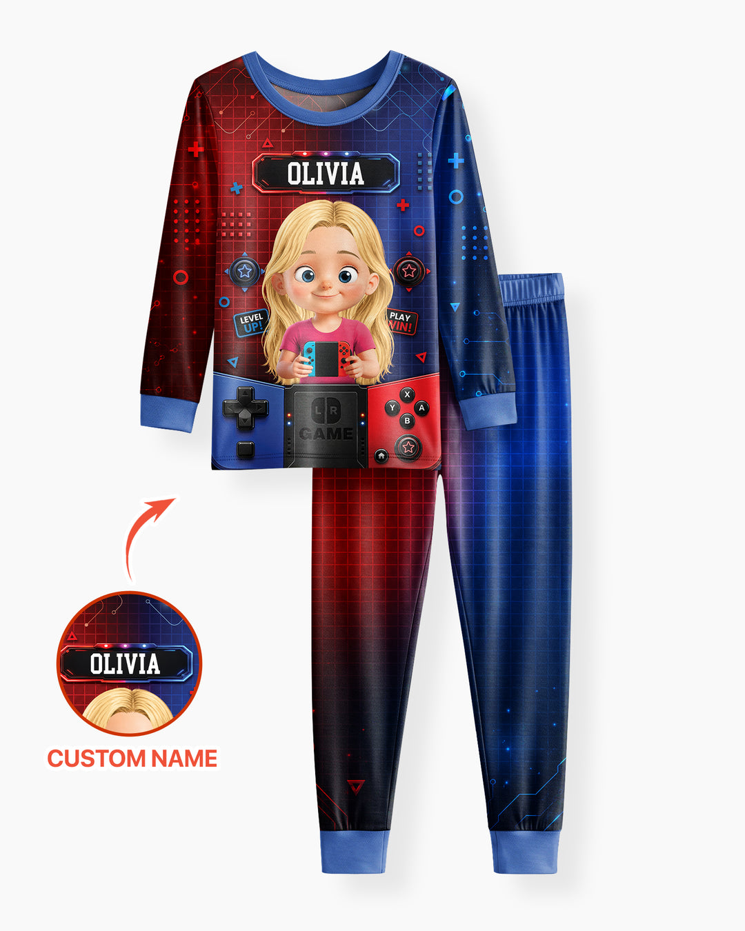 Game Controller Baby Bamboo Two Piece Long Sleeve Pajama Set