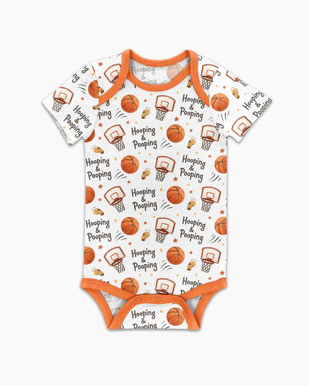 Funny Basketball Hooping & Pooping Bamboo Bodysuit