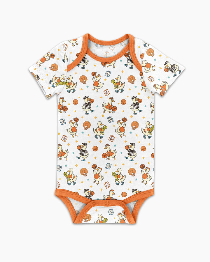 Silly Goose Playing Basketball Bamboo Bodysuit