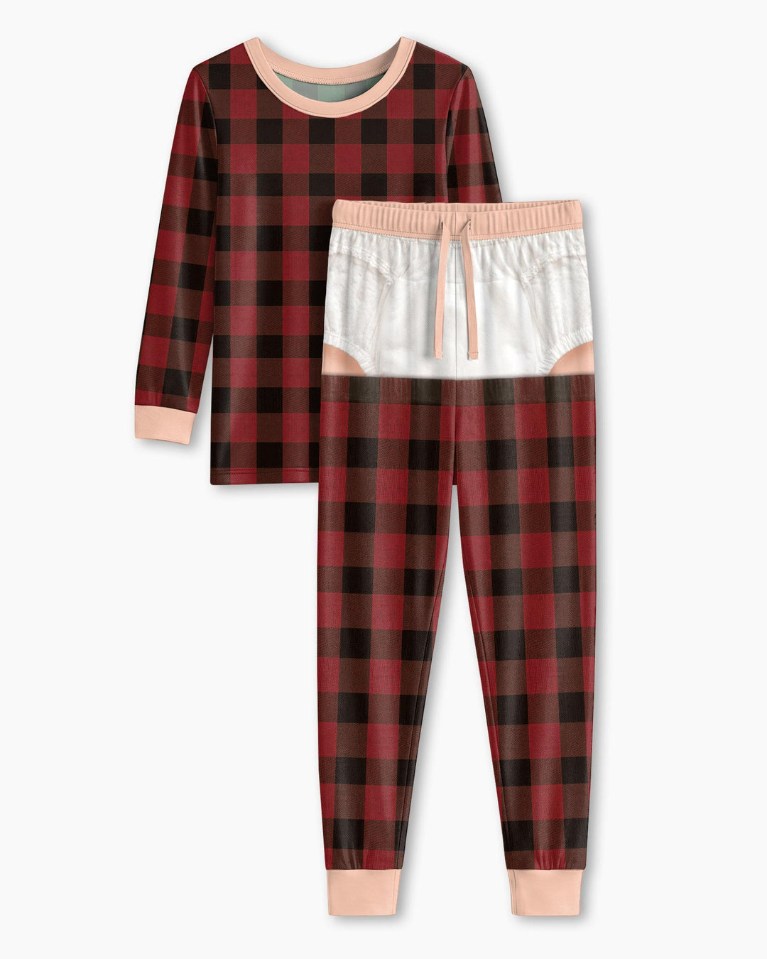 Kid Funny Christmas Bamboo Two Piece Long Sleeve Pajama Set
