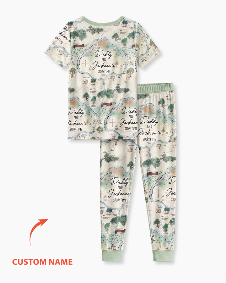 CUSTOM Template Bamboo Two Piece Short Sleeve Pyjamas Set