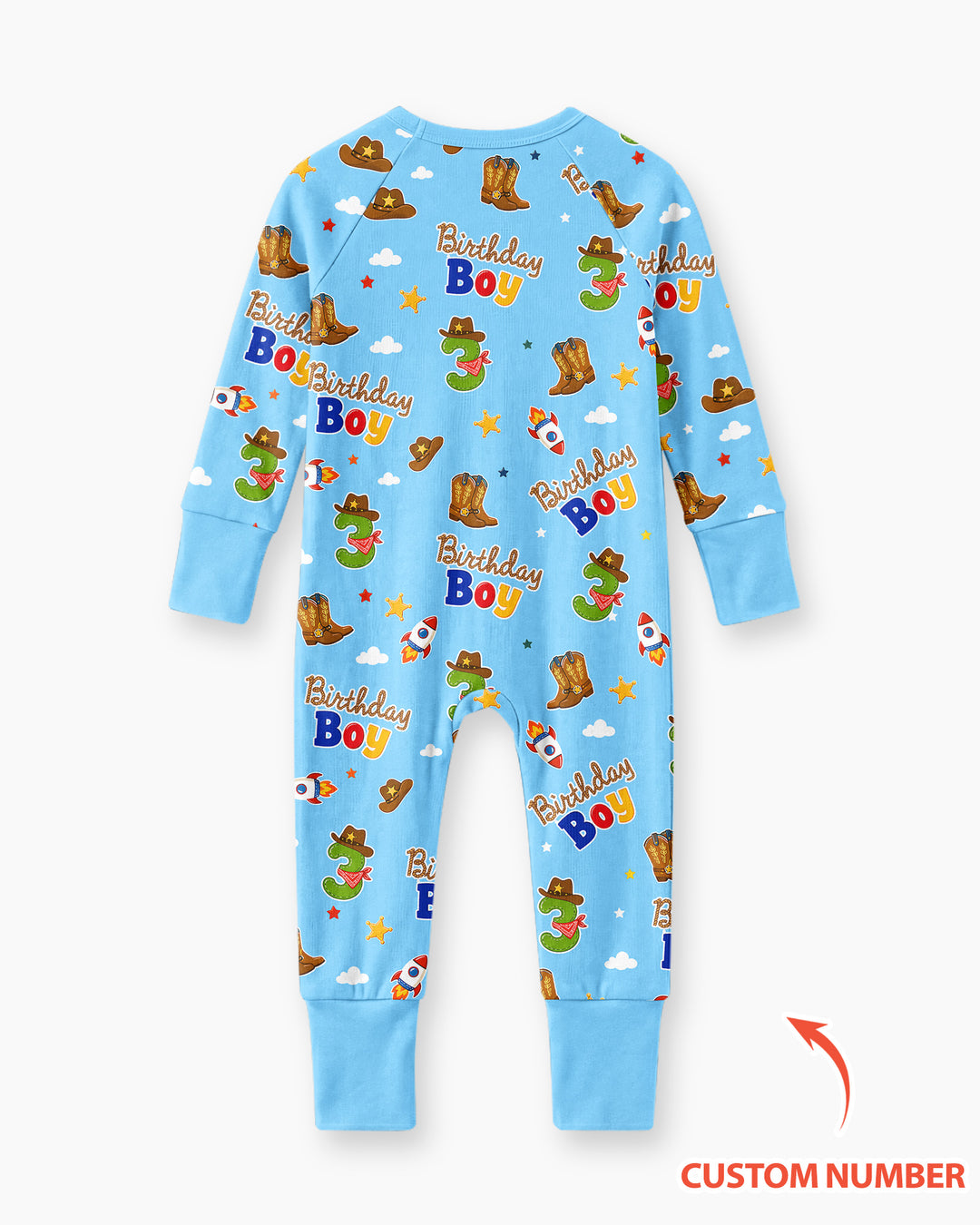 Custom Birthday Western Boy Bamboo Convertible Zippy
