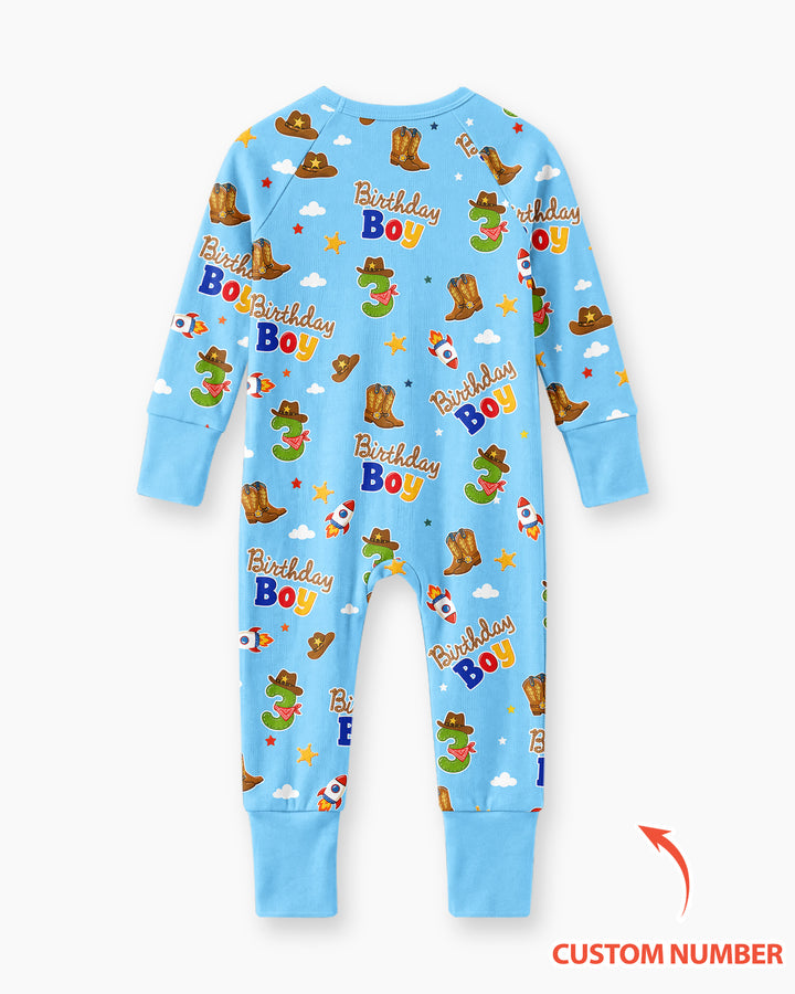 Custom Birthday Western Boy Bamboo Convertible Zippy