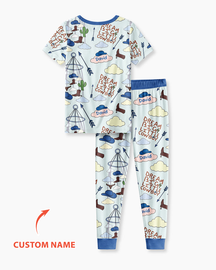 CUSTOM Template Bamboo Two Piece Short Sleeve Pyjamas Set