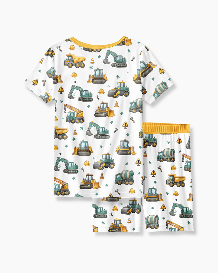 Template Bamboo Two Piece Short Sleeve Shorts Pyjamas Set