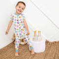 Alef Bet Kids Bamboo Two Piece Short Sleeve Pyjamas Set