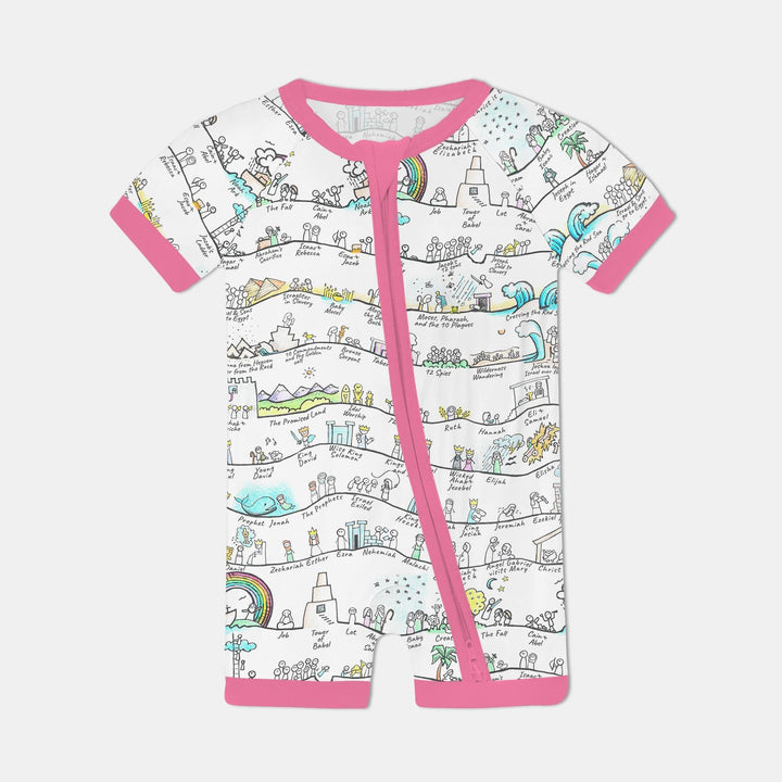 Bible Story Journey Family Matching Bamboo Shorty Zippy