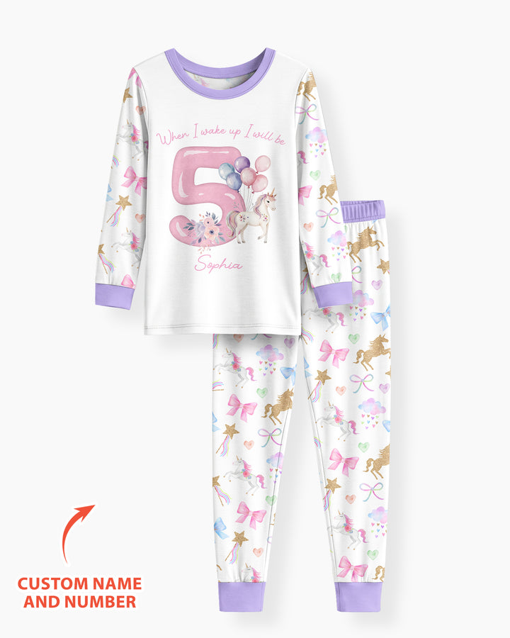 Custom Name When I Wake Up I Will Be Birthday Bamboo Two Piece Long Sleeve Pajama Set