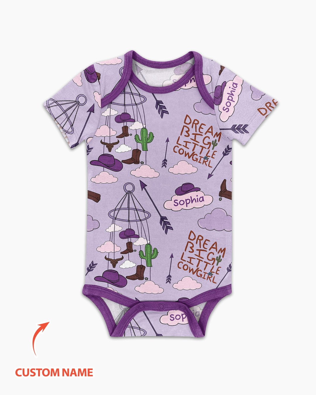 Litlle Cowboy Sis Bro Matching Bamboo Bodysuit