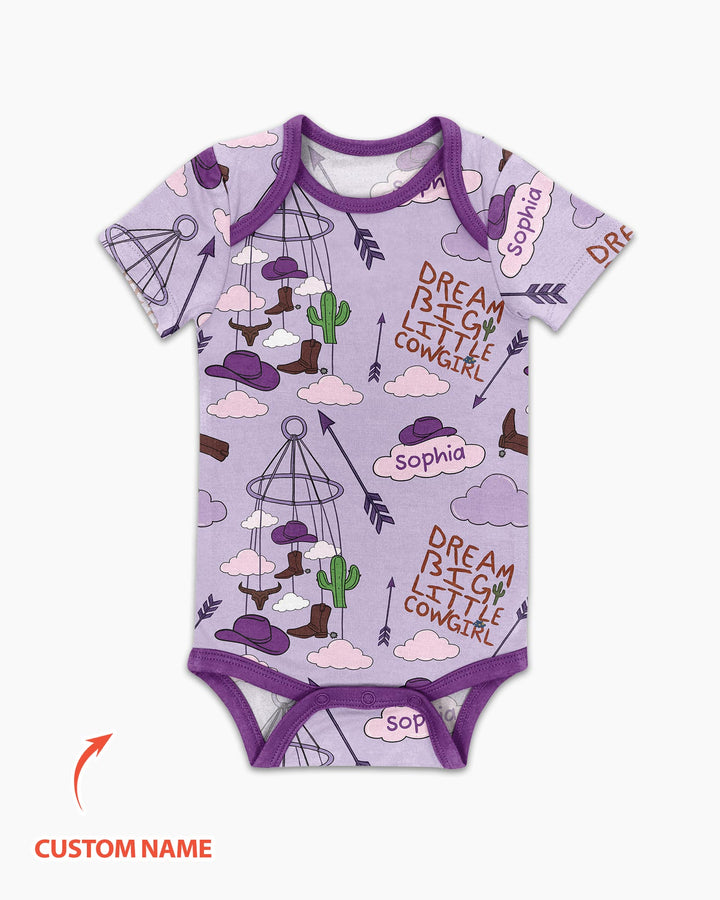 Litlle Cowboy Sis Bro Matching Bamboo Bodysuit