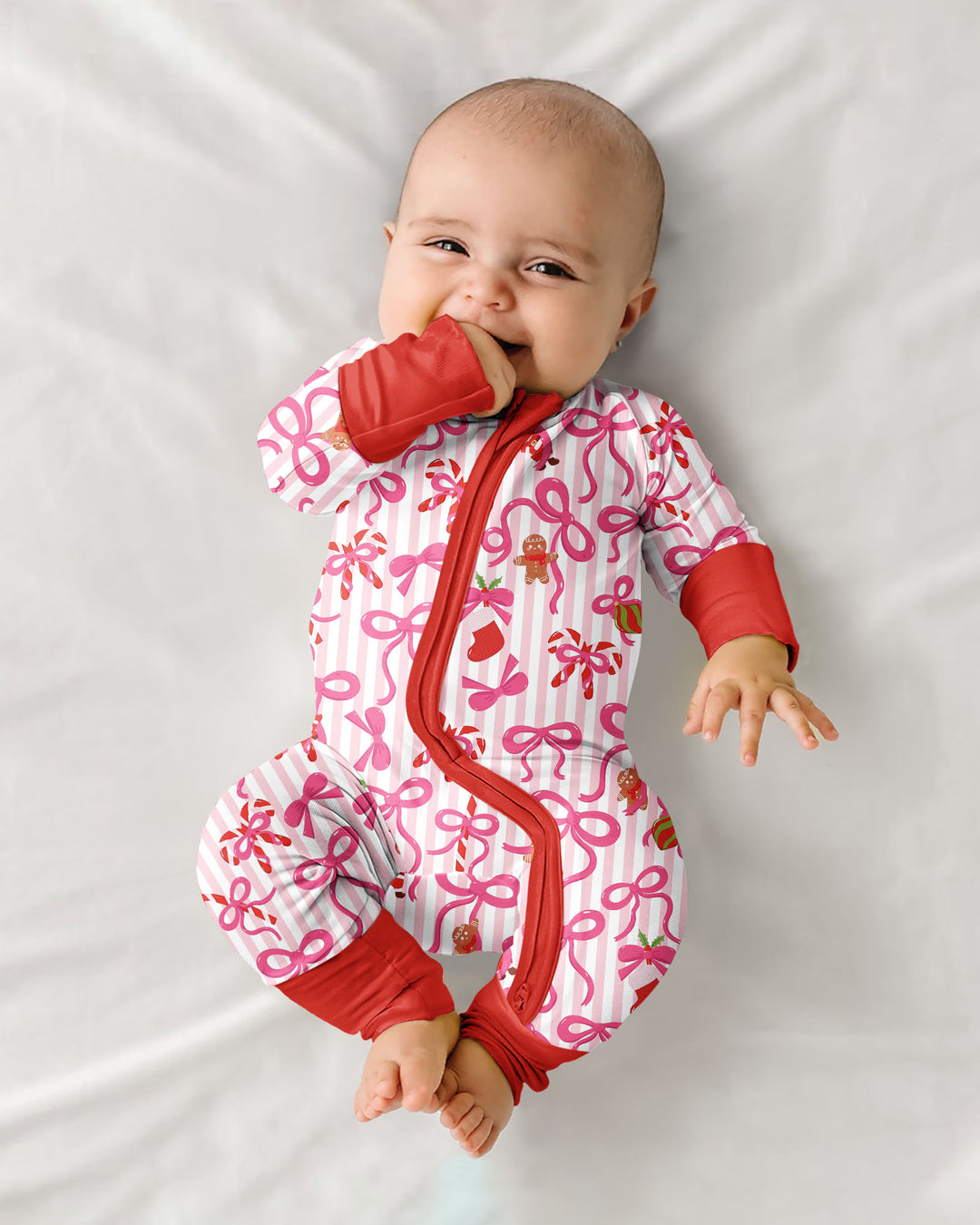 Pink Bow Christmas Magic Bamboo Convertible Zippy