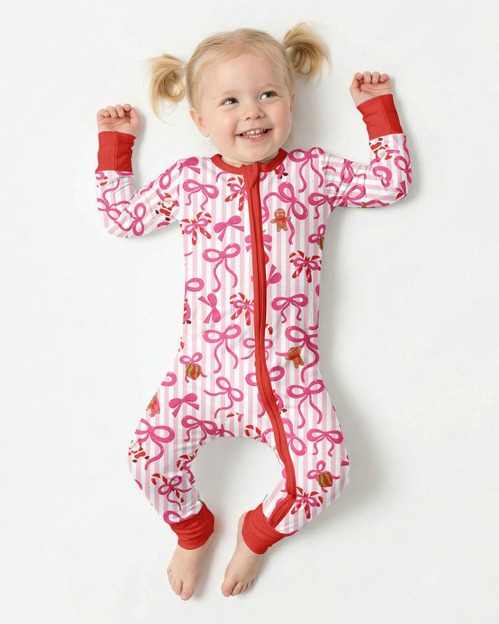 Pink Bow Christmas Magic Bamboo Convertible Zippy