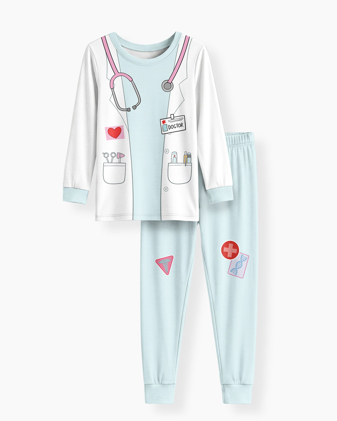 Template Bamboo Two Piece Long Sleeve Pyjamas Set