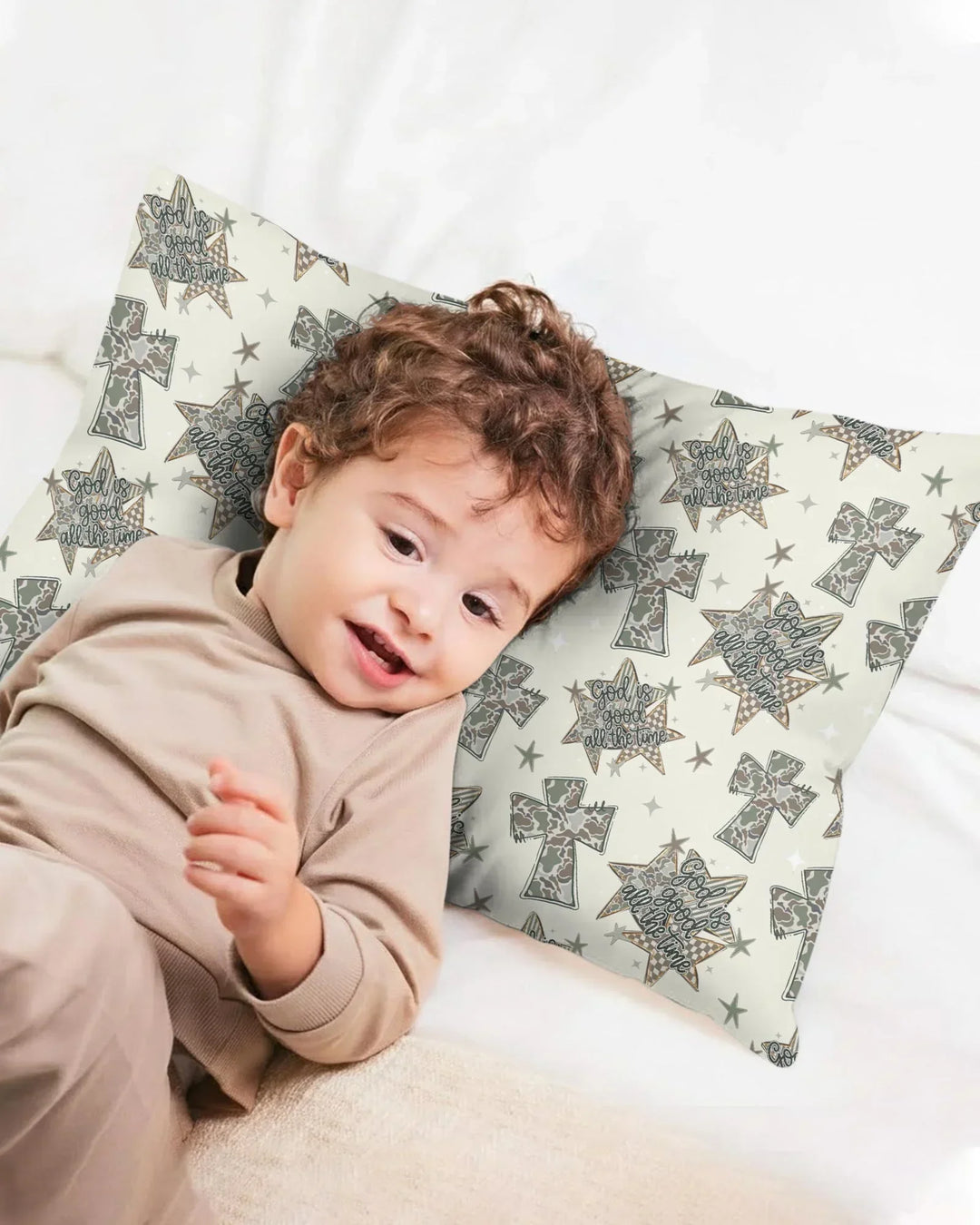 Camo God is Good Family Matching Bamboo Pillow Case