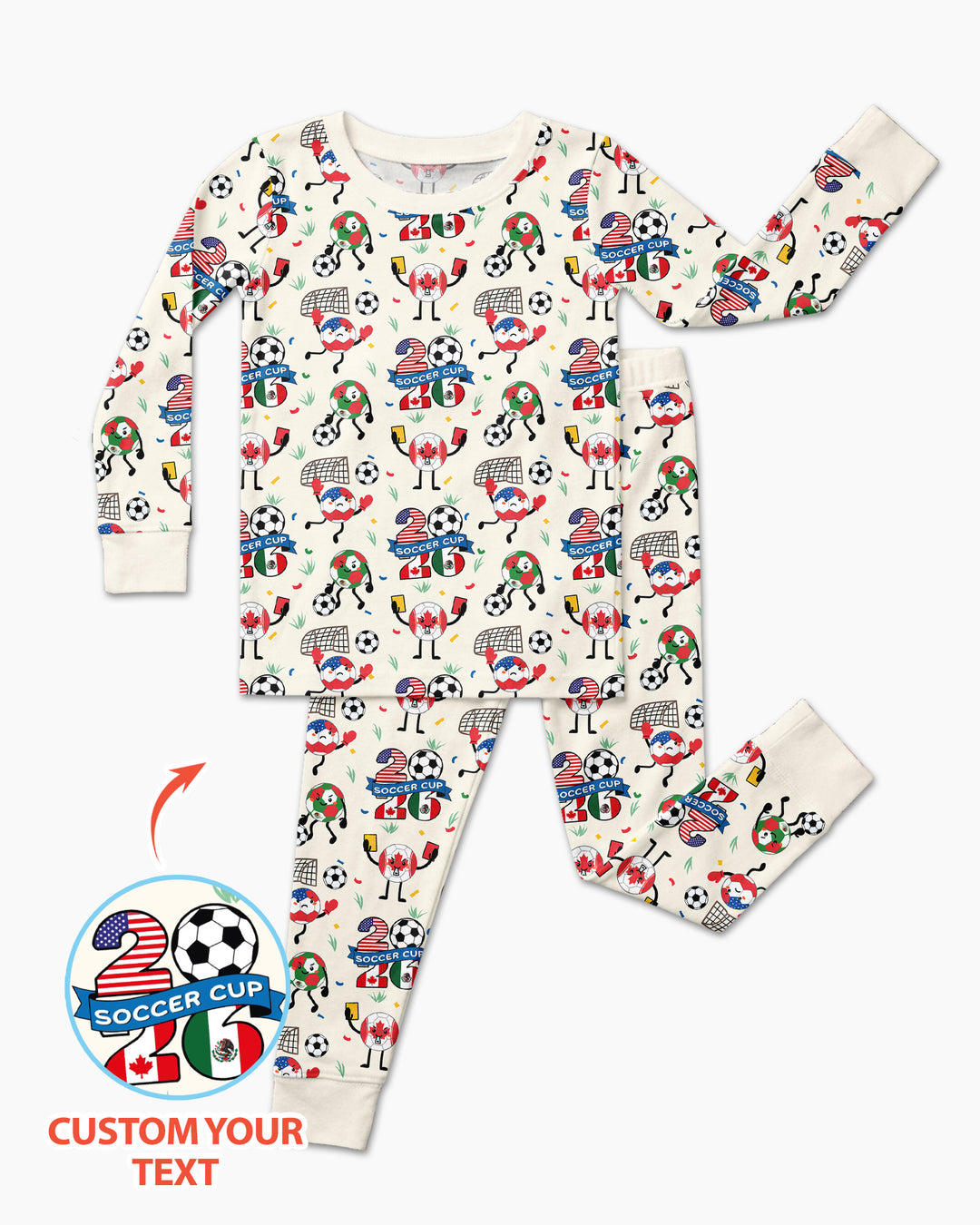Soccer Squad 2026 Bamboo Two Piece Long Sleeve Pajama Set