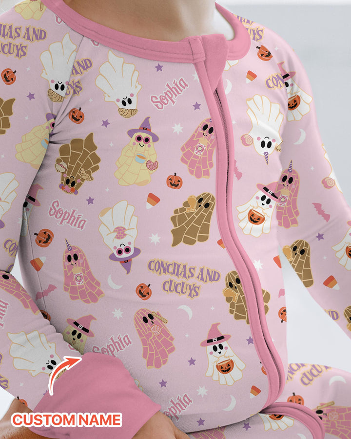 Pantasmas Mexican Halloween Custom Name Bamboo Convertible Zippy