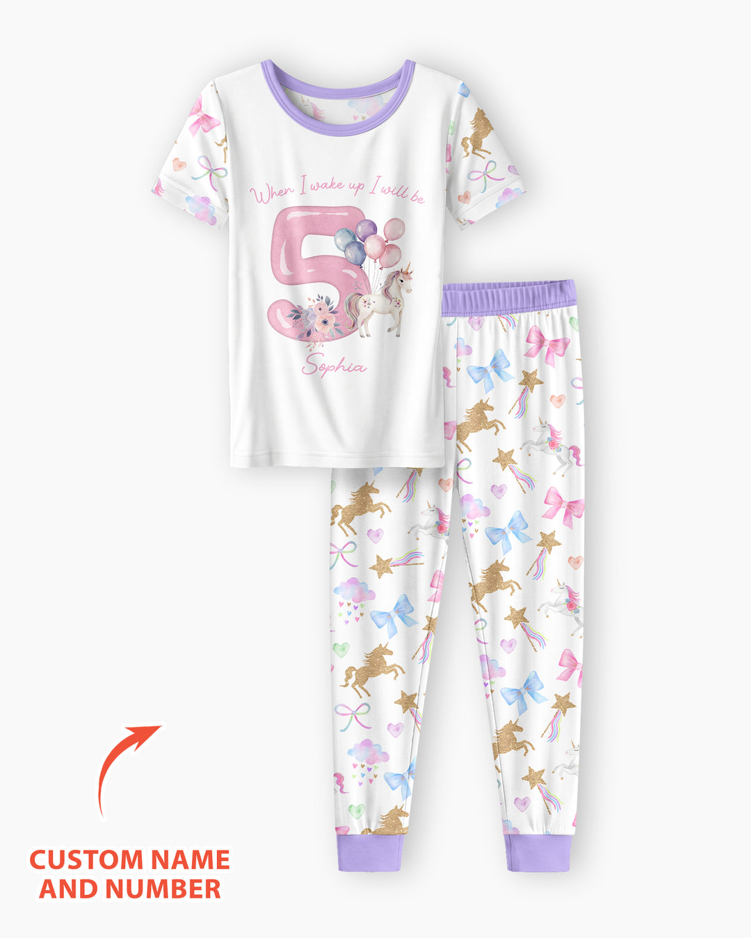 CUSTOM Template Bamboo Two Piece Short Sleeve Pyjamas Set