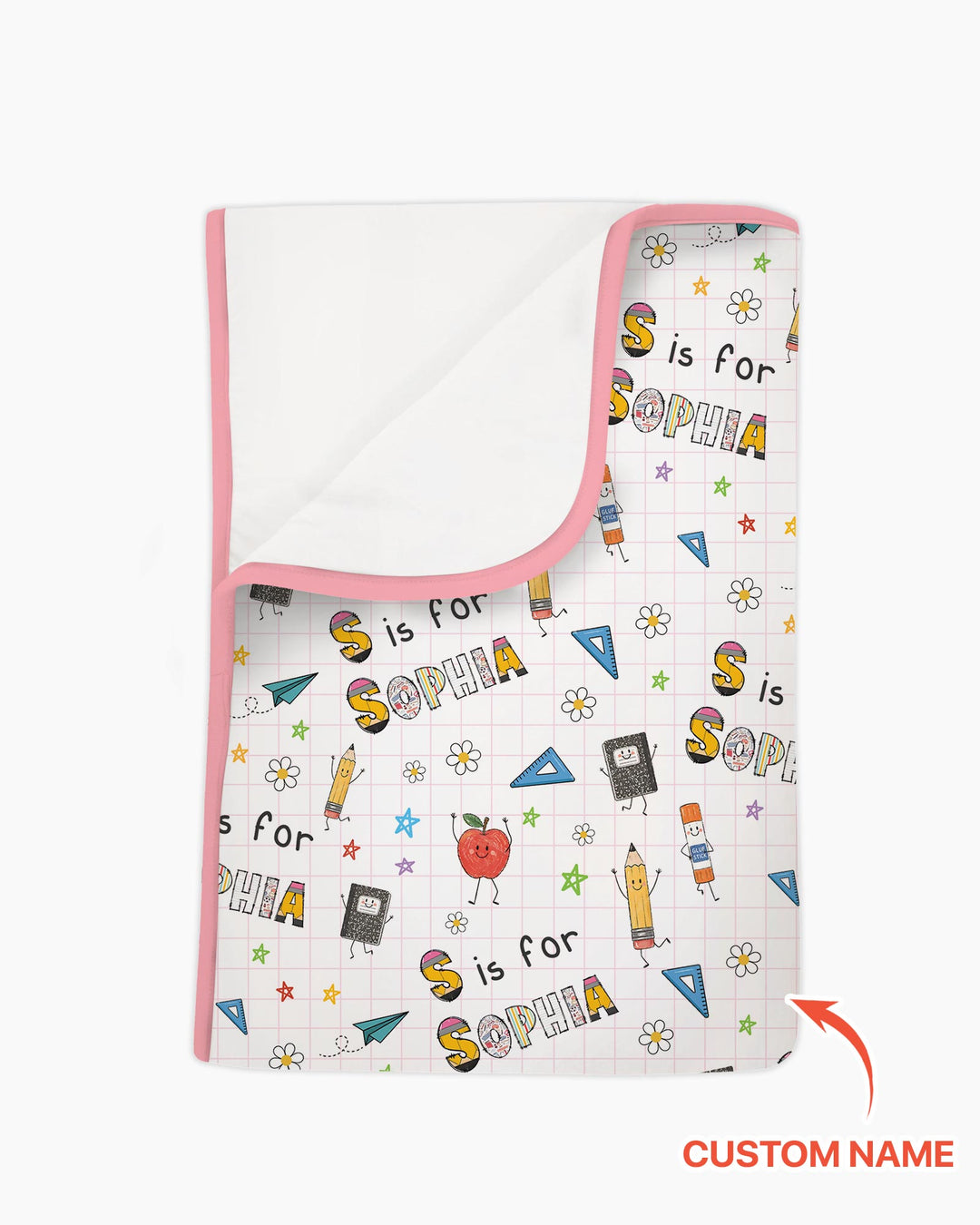 Personalized Back To School Bamboo Blanket