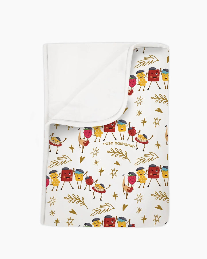 Let's Celebrate Rosh Hashanah Bamboo Blanket