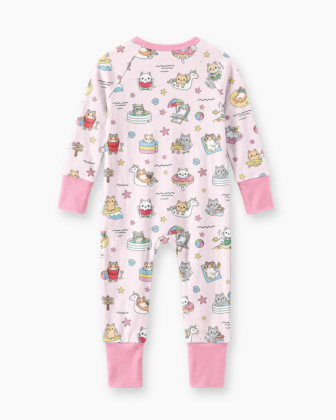 Kawaii Cats Summer Vacation Bamboo Convertible Zippy