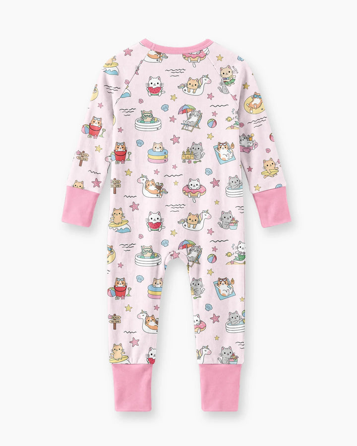Kawaii Cats Summer Vacation Bamboo Convertible Zippy