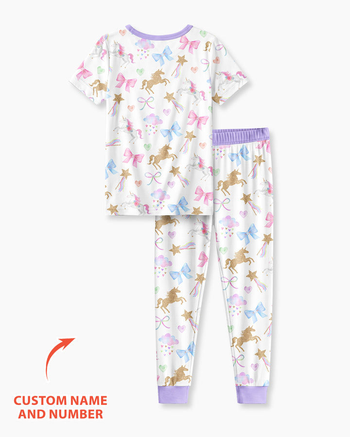 CUSTOM Template Bamboo Two Piece Short Sleeve Pyjamas Set