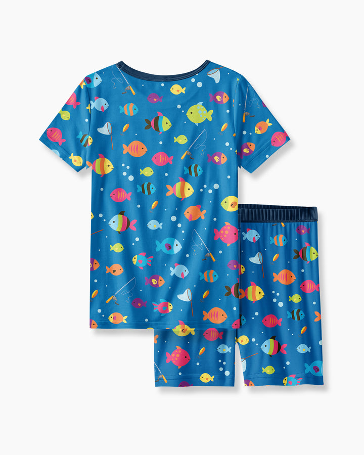 Template Bamboo Two Piece Short Sleeve Shorts Pyjamas Set