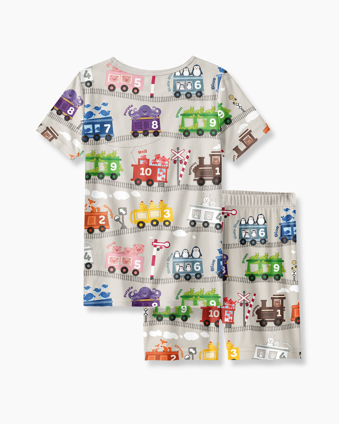Template Bamboo Two Piece Short Sleeve Shorts Pyjamas Set