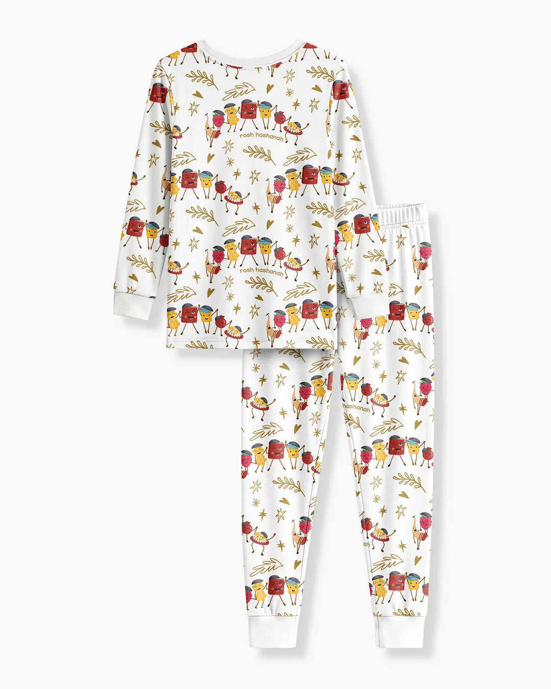 Let's Celebrate Rosh Hashanah Bamboo Two Piece Long Sleeve Pajama Set