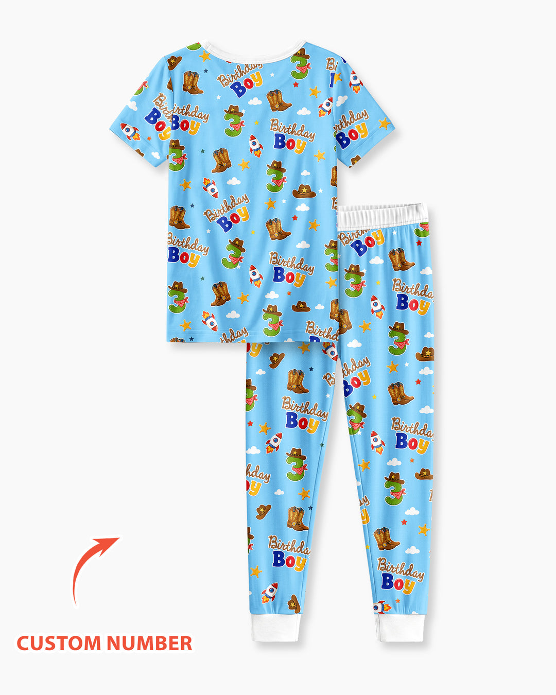 CUSTOM Template Bamboo Two Piece Short Sleeve Pyjamas Set