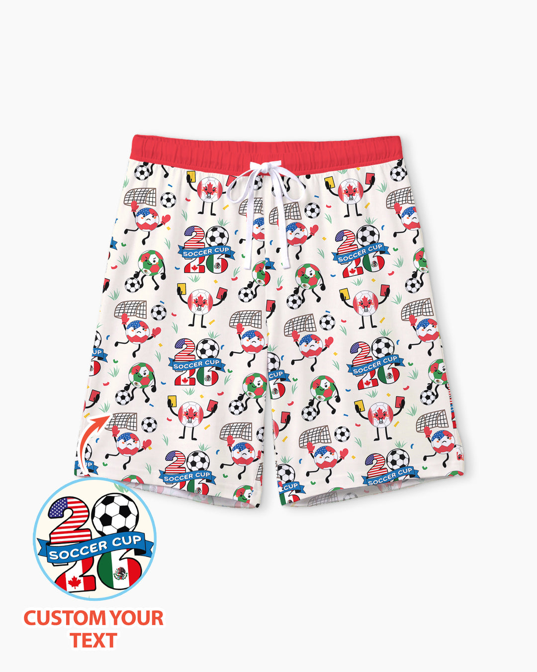 Soccer Squad 2026 Bamboo Men Short Sleeve Short Pajama Set