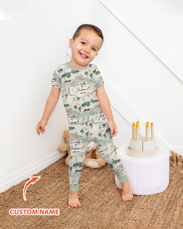 CUSTOM Template Bamboo Two Piece Short Sleeve Pyjamas Set