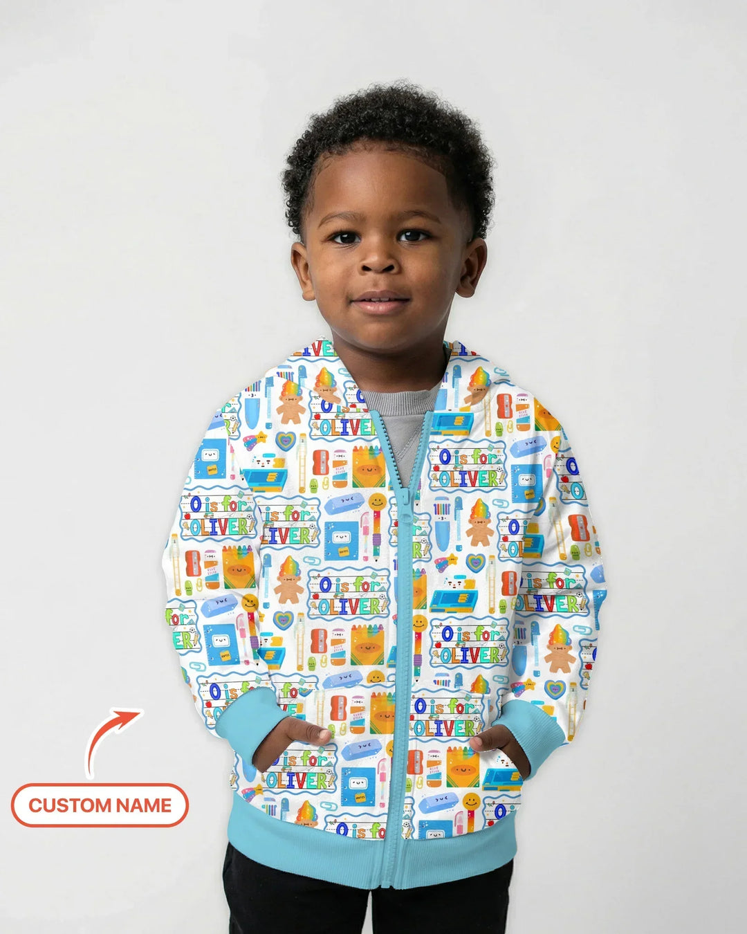 Custom Name Classroom Cuties Bamboo Zip Hoodie